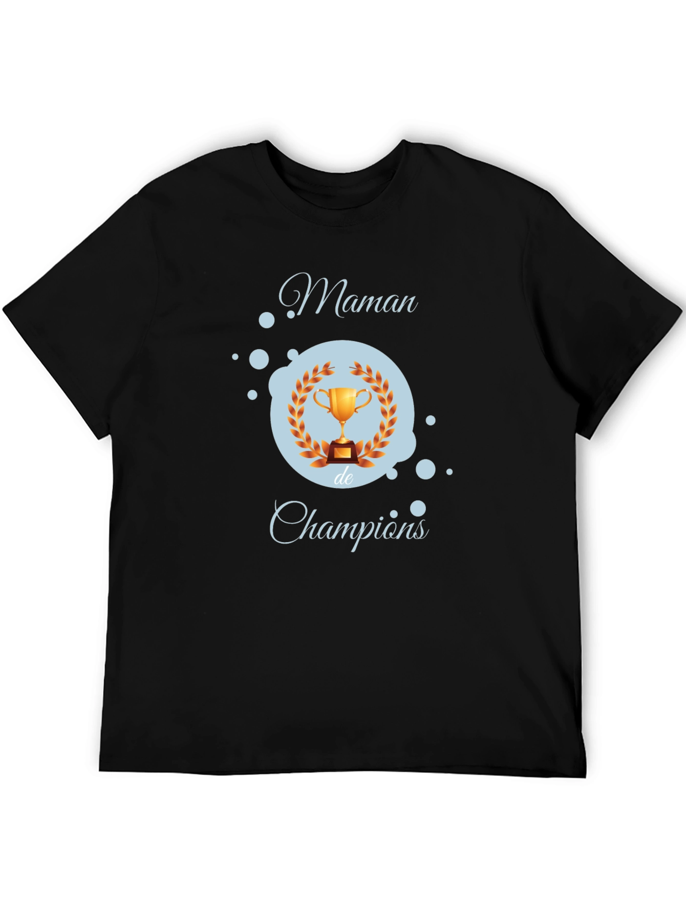 Maman de Champions Graphic T-Shirt - Black