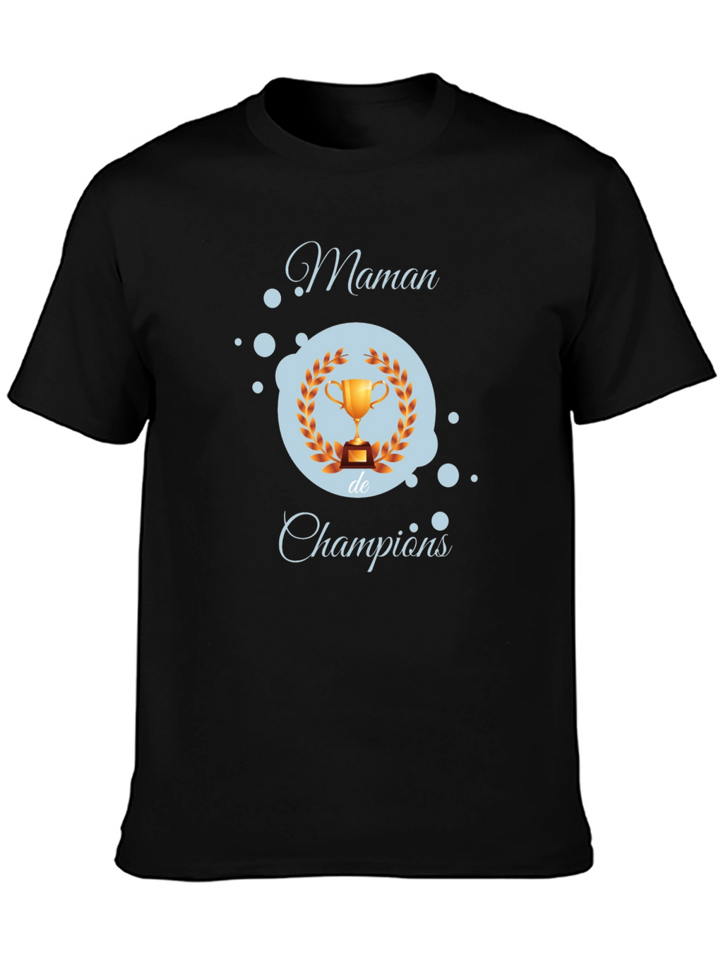 Maman de Champions Graphic T-Shirt - Black