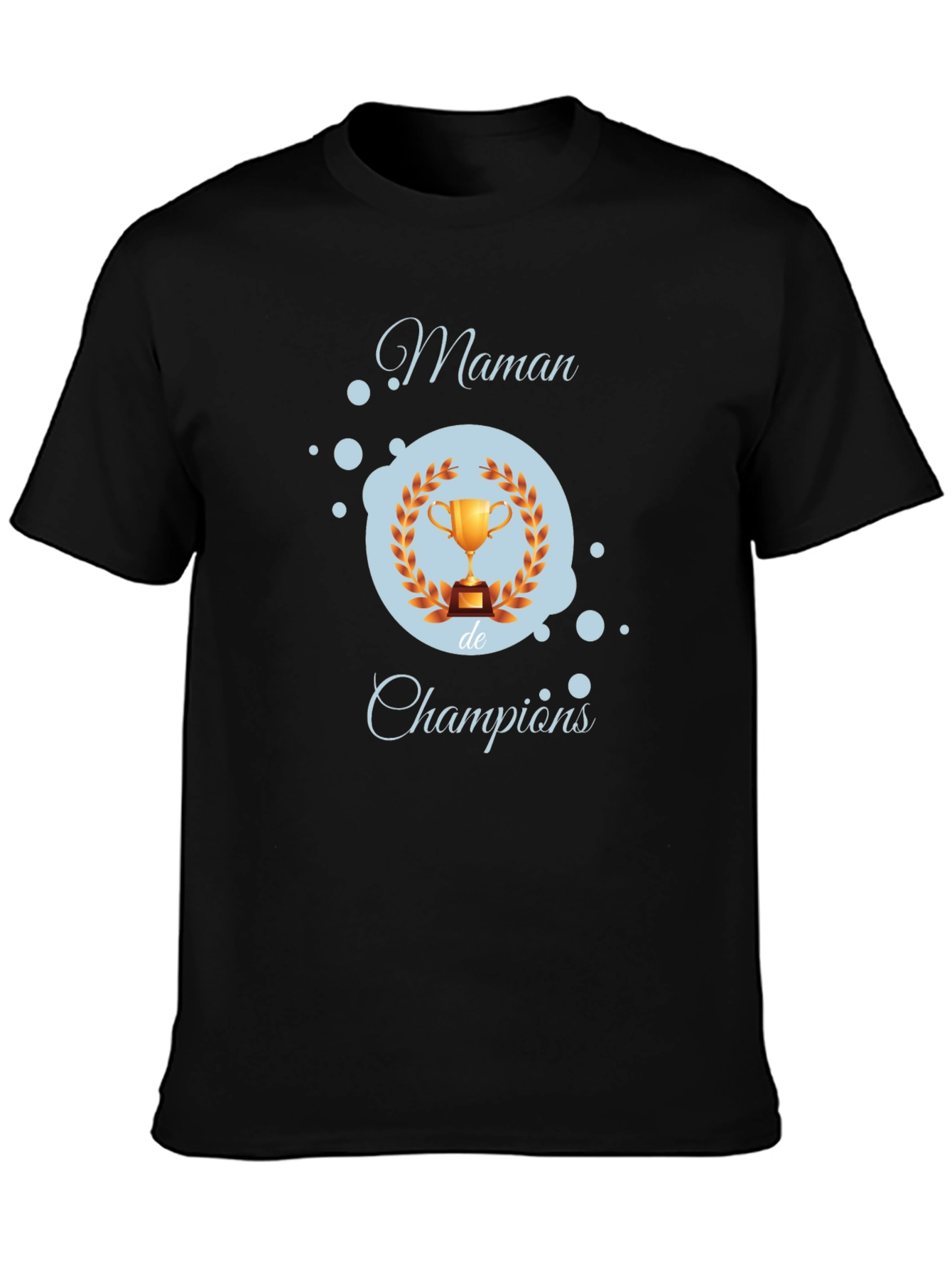 Maman de Champions Graphic T-Shirt - Black