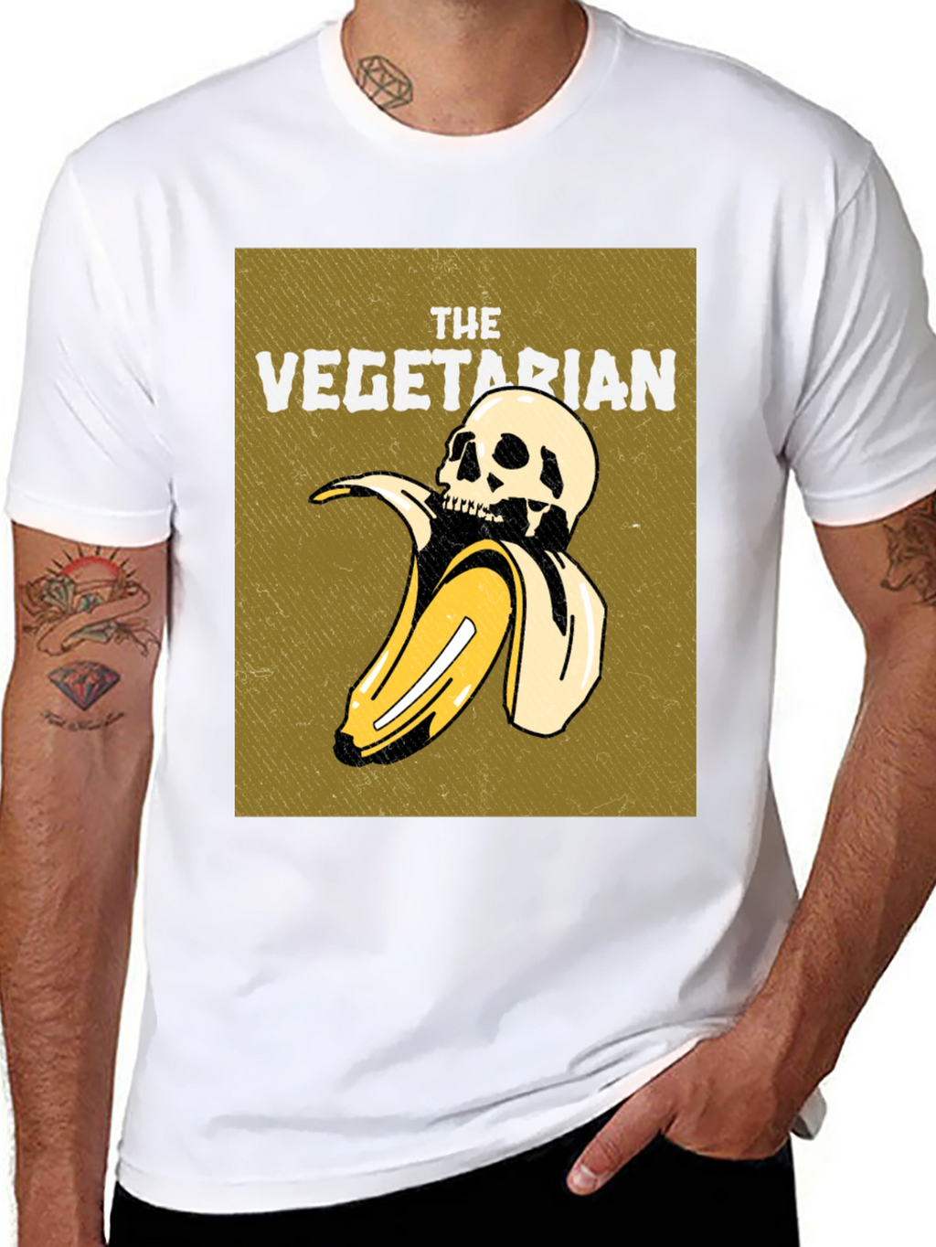 Vegetarian Skeleton Banana Funny T-Shirt