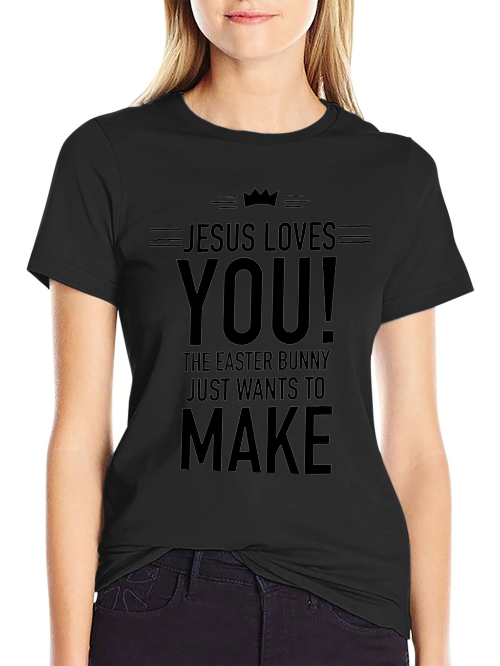 Jesus Loves You! Easter Bunny Graphic T-Shirt