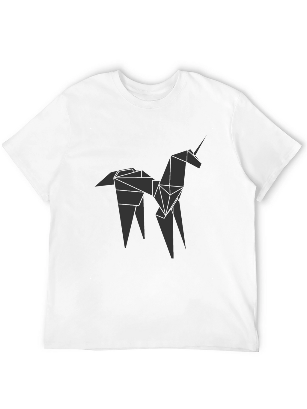 Geometric Origami Unicorn Graphic Tee