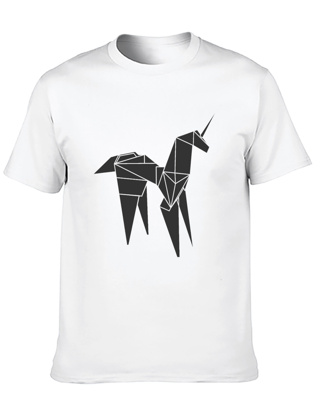 Geometric Origami Unicorn Graphic Tee