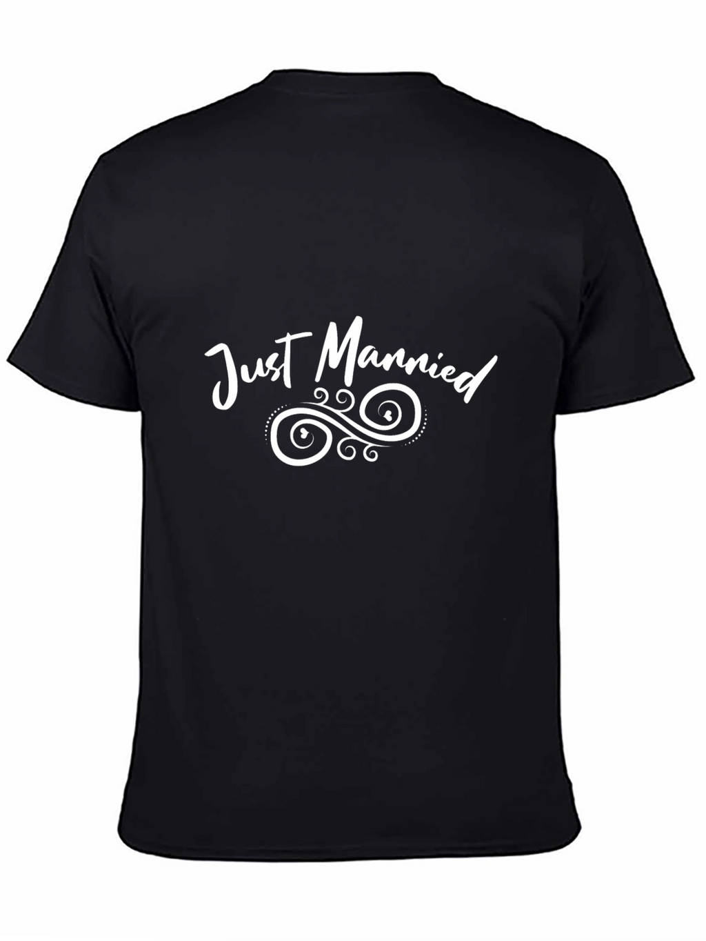 Just Married Graphic Tee - Black Cotton