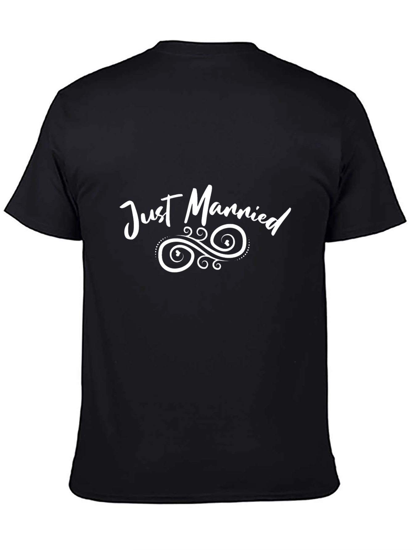 Just Married Graphic Tee - Black Cotton