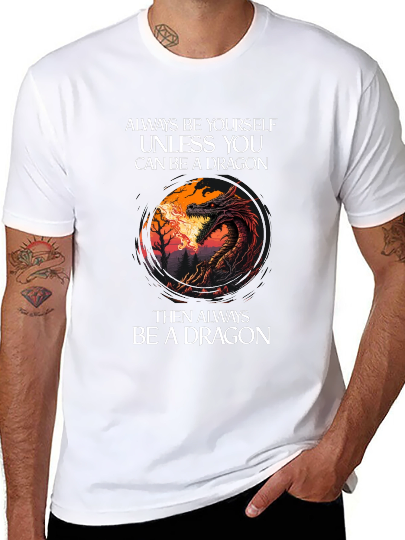 Dragon Graphic Tee - Always Be Yourself