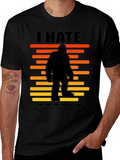 I Hate People Bigfoot T-Shirt -  Black Novelty Tee
