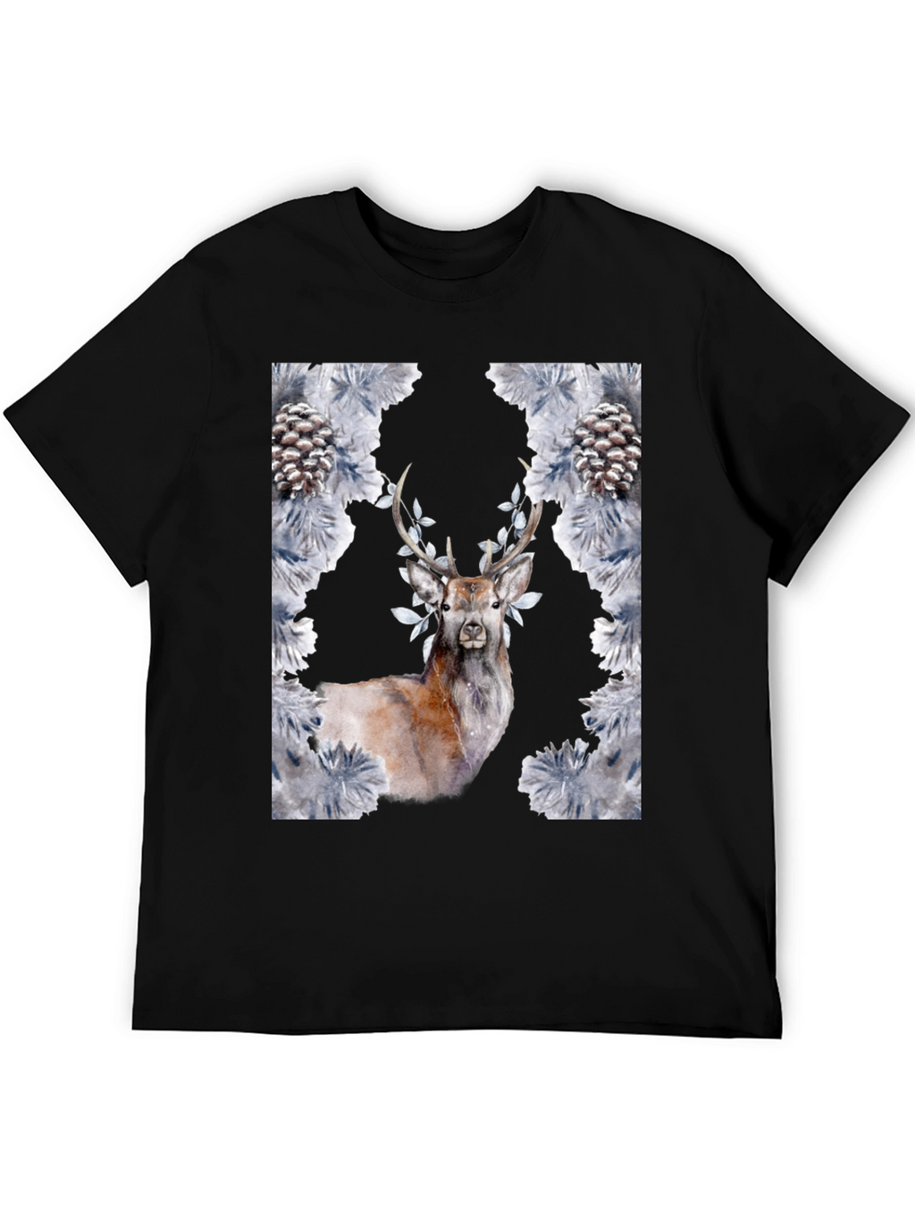 Deer and Pine Cone Graphic Tee