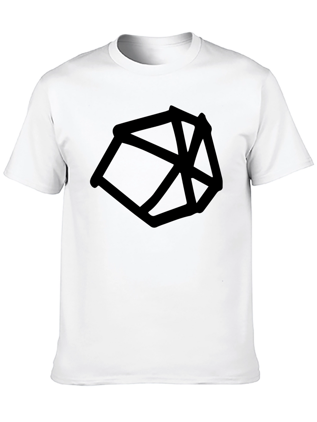 Abstract Geometric Black T-Shirt - Modern Design