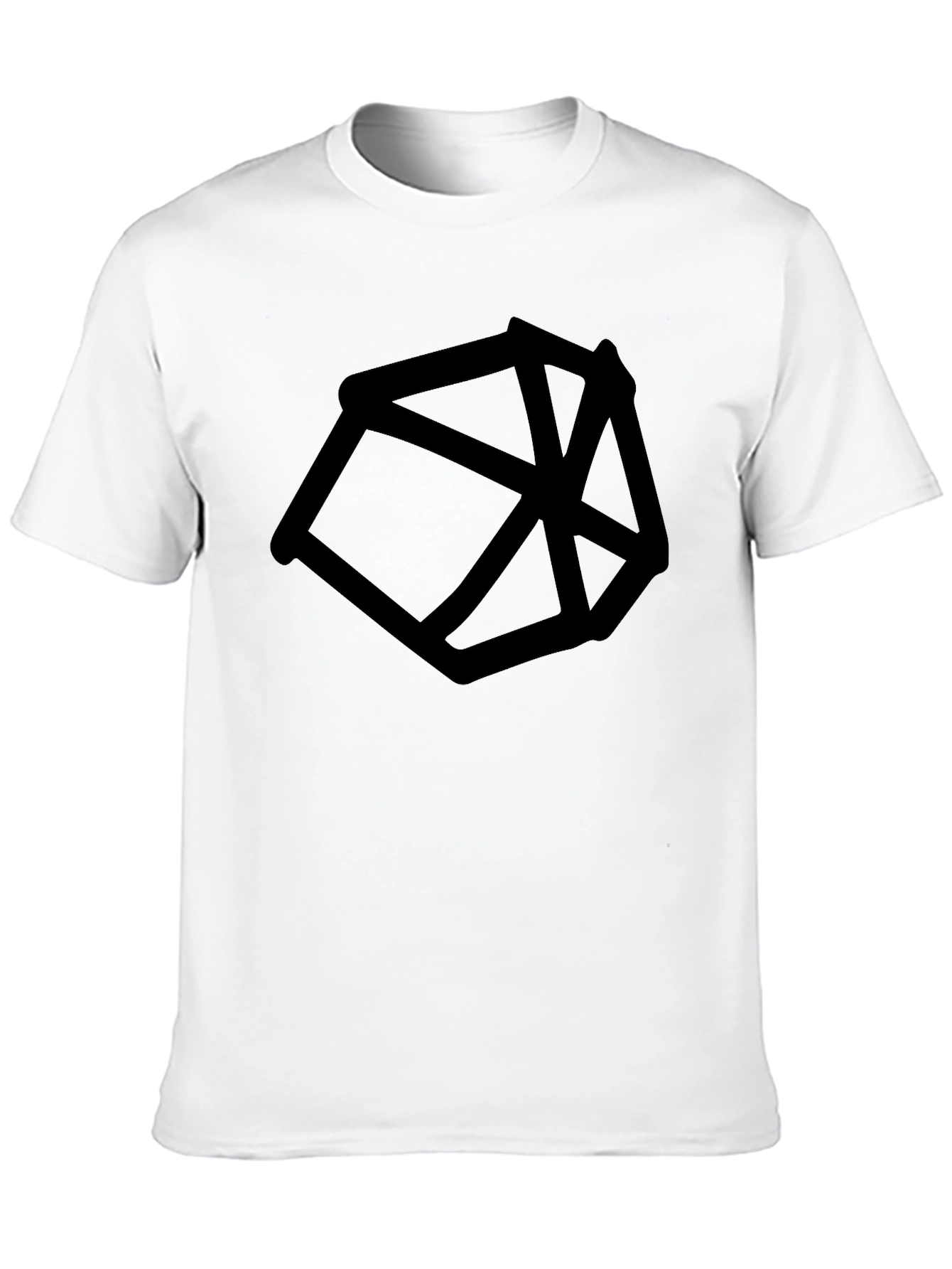 Abstract Geometric Black T-Shirt - Modern Design