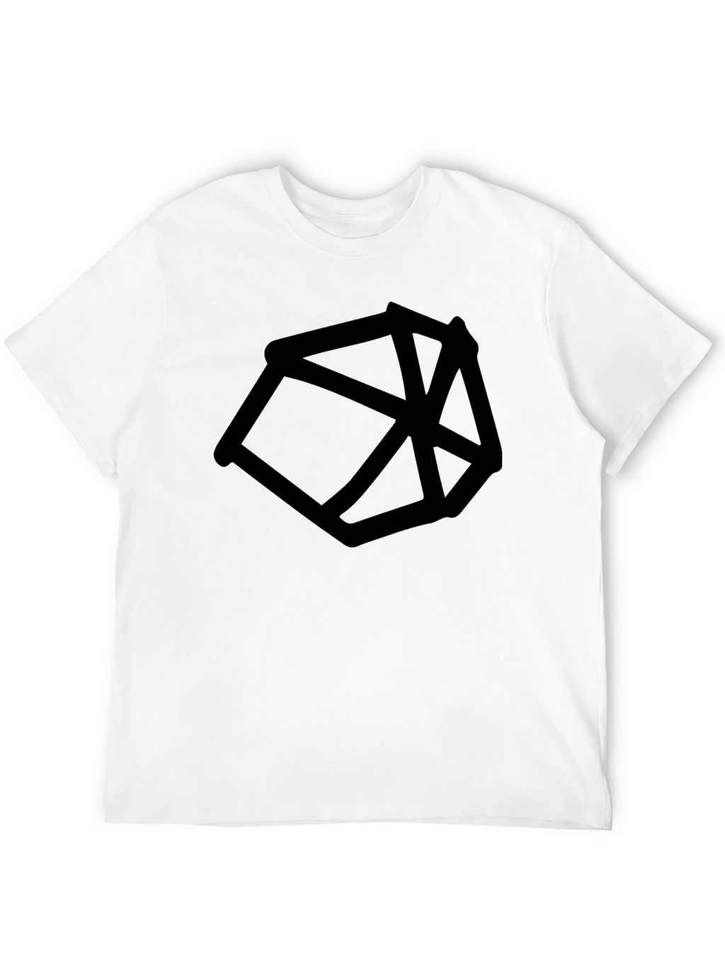 Abstract Geometric Black T-Shirt - Modern Design