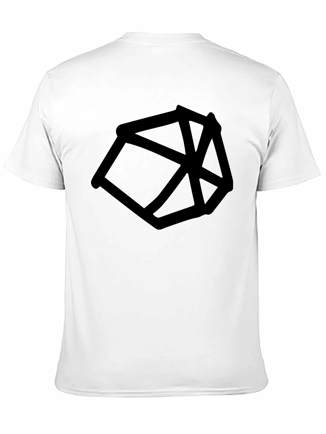 Abstract Geometric Black T-Shirt - Modern Design