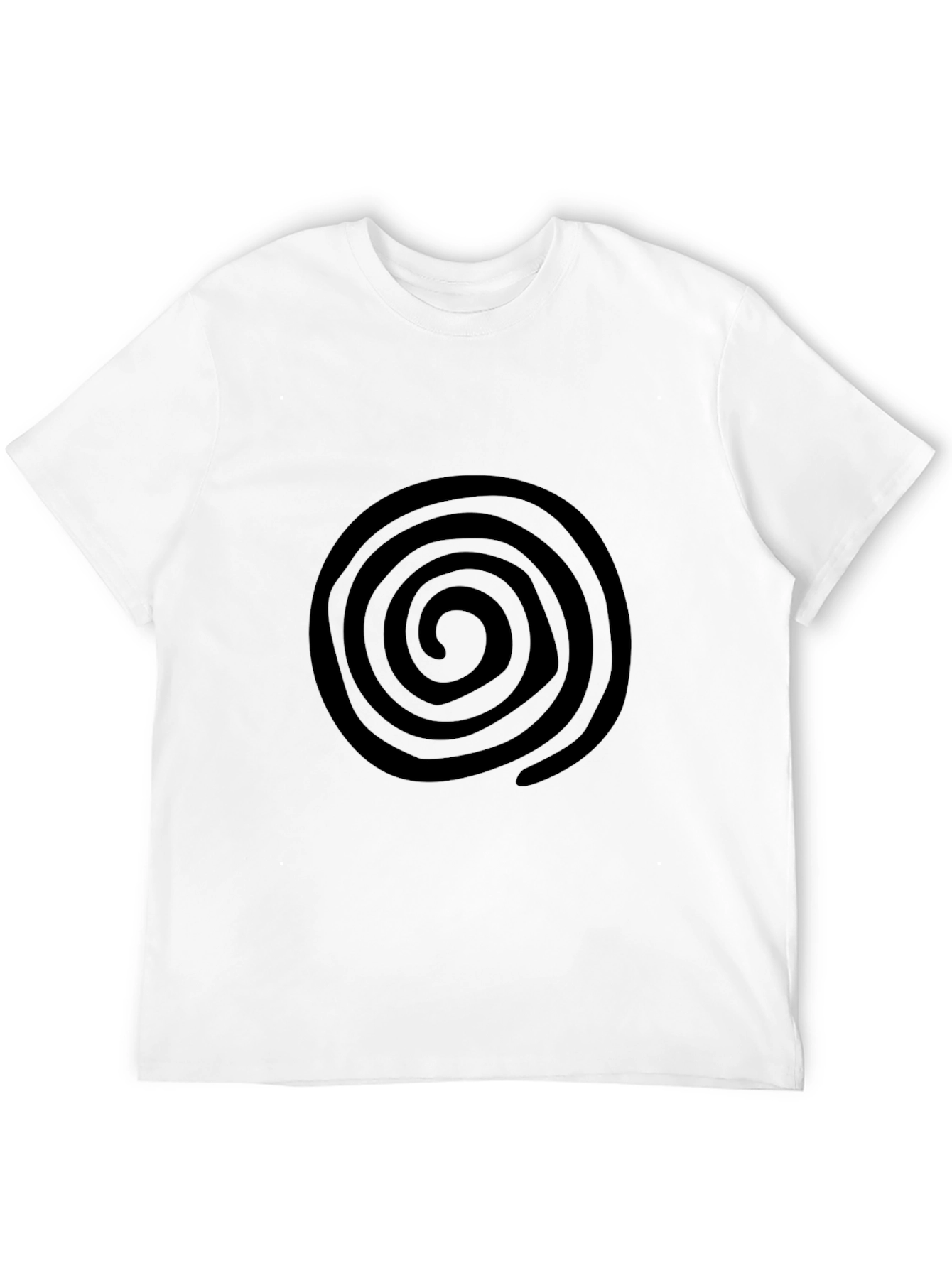 Spiral Graphic Black T-Shirt - Casual Comfort