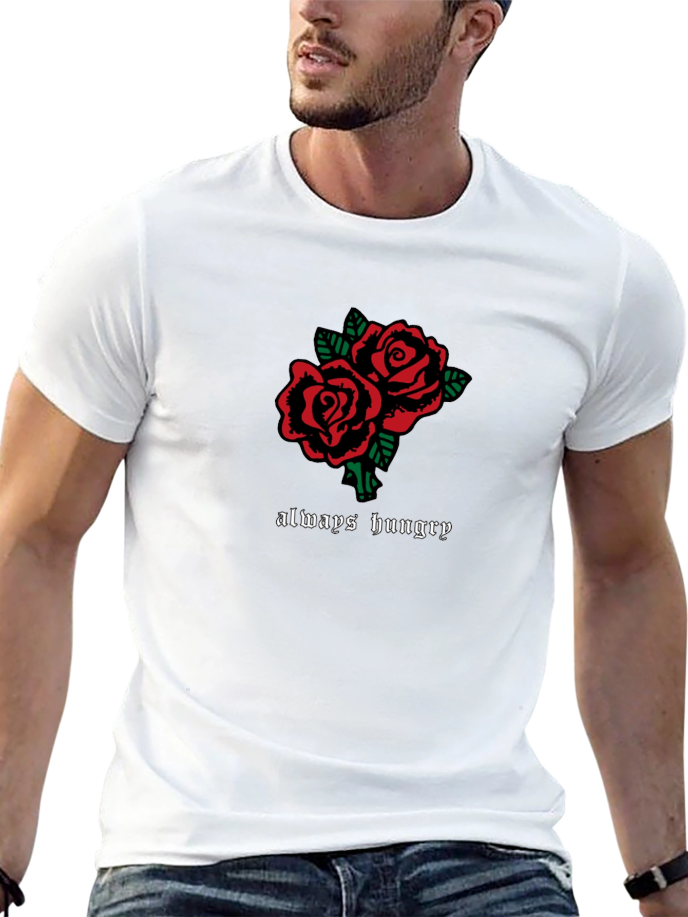 Always Hungry Rose Graphic Tee - Black