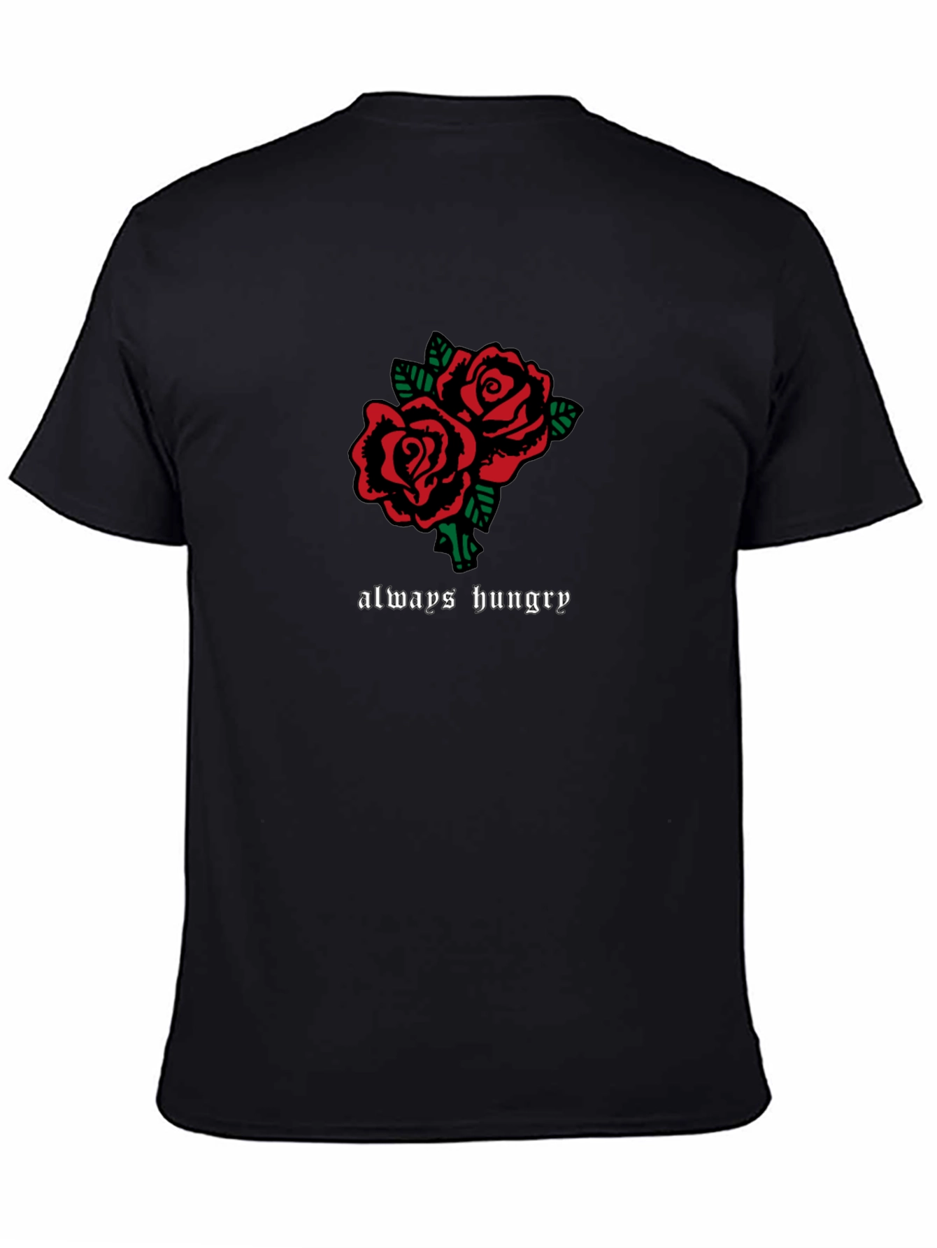 Always Hungry Rose Graphic Tee - Black