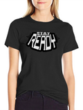 Stay Ready Graphic Black T-Shirt