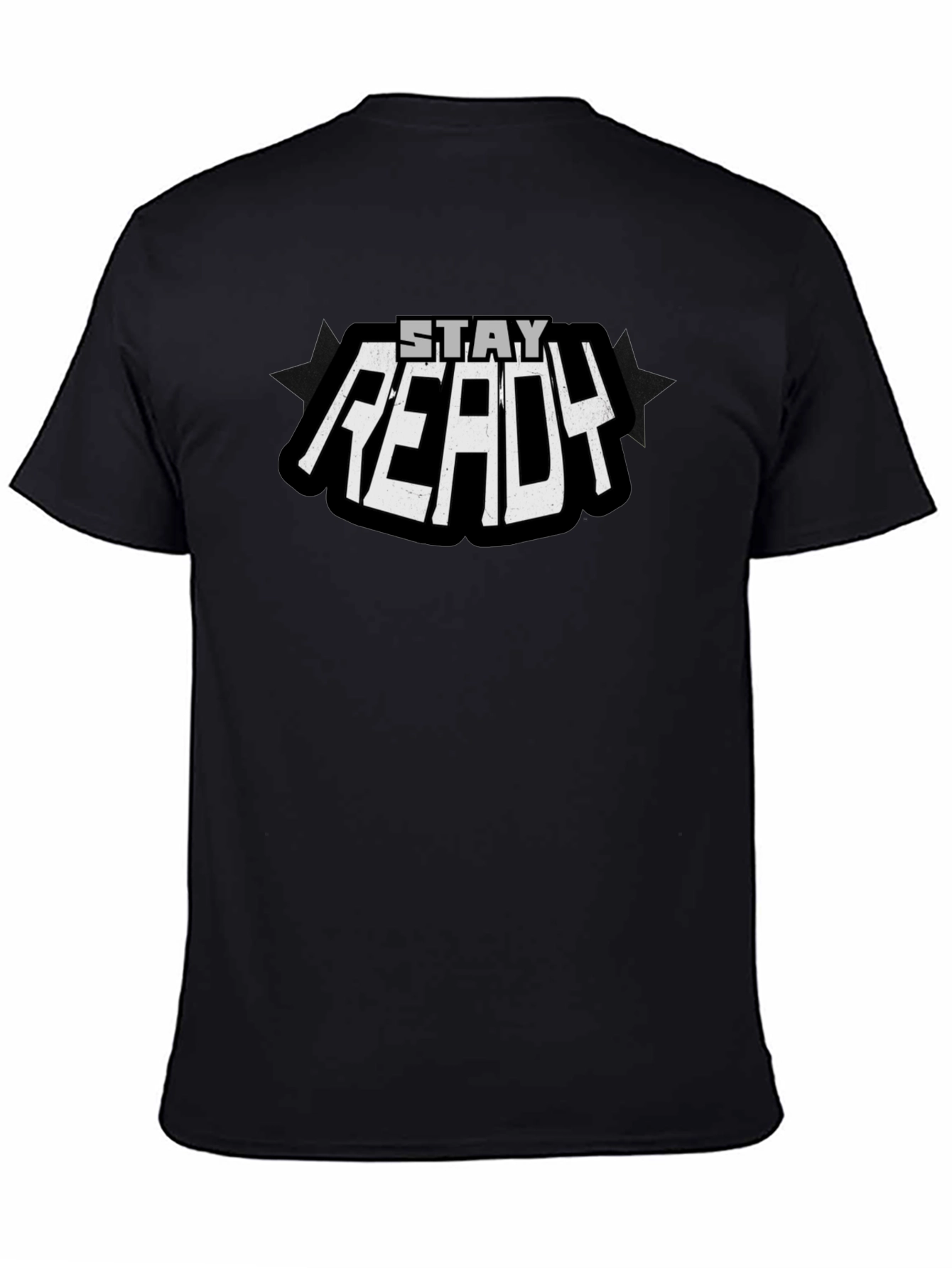 Stay Ready Graphic Black T-Shirt