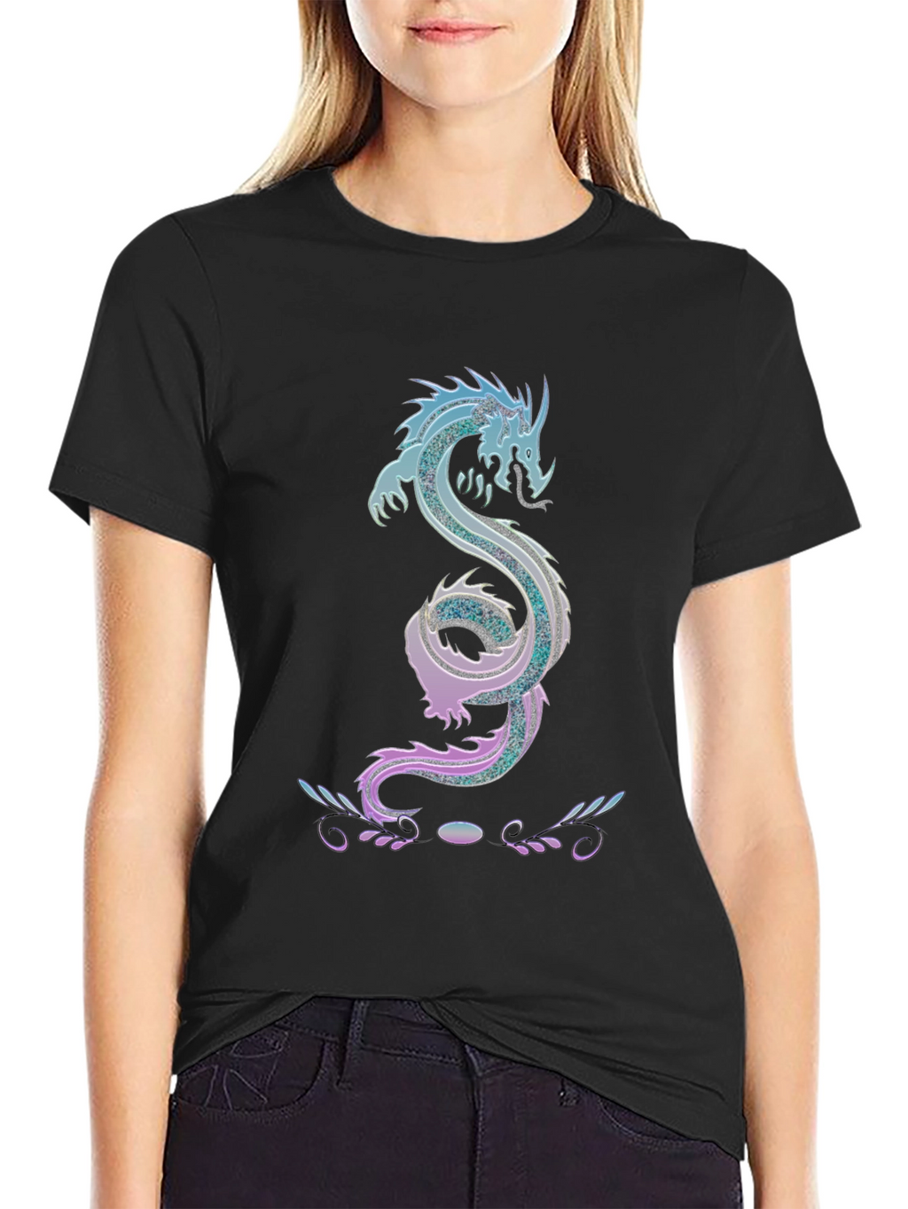 Dragon Graphic T-Shirt - Mens Black Tee