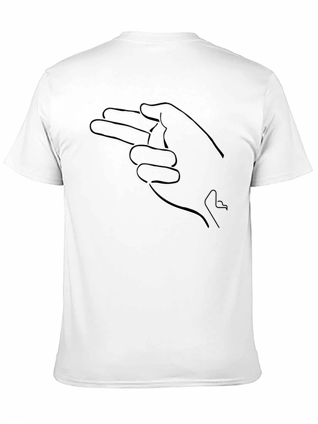 Minimalist Hand Gesture Graphic T-Shirt