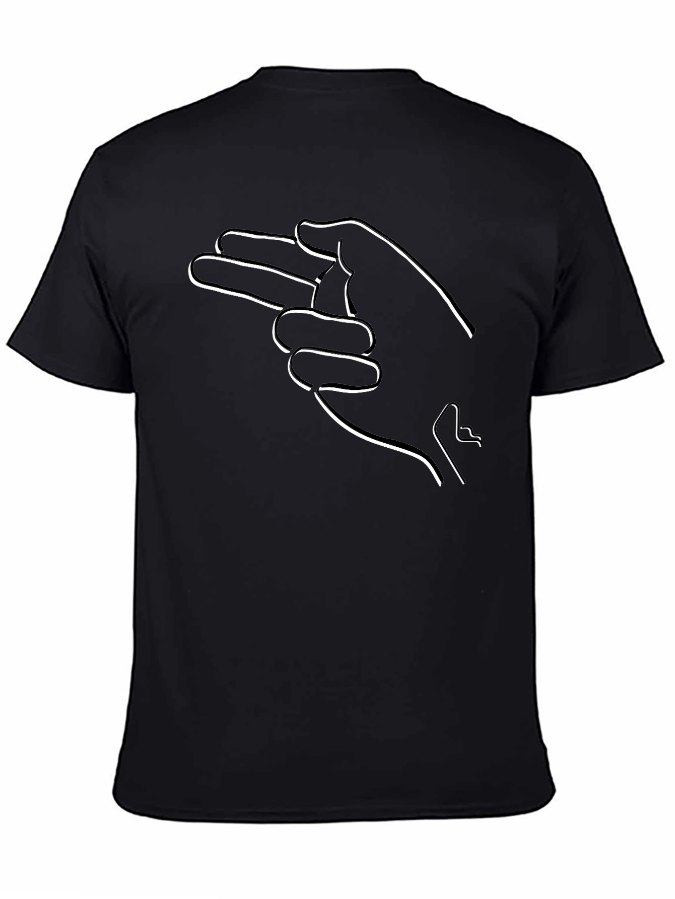 Minimalist Hand Gesture Graphic T-Shirt