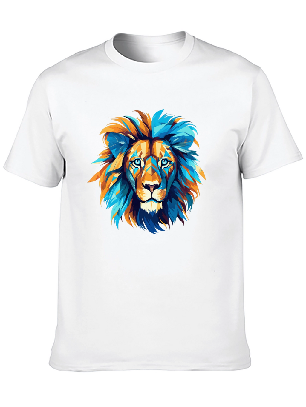Geometric Lion Graphic Tee - Bold Style