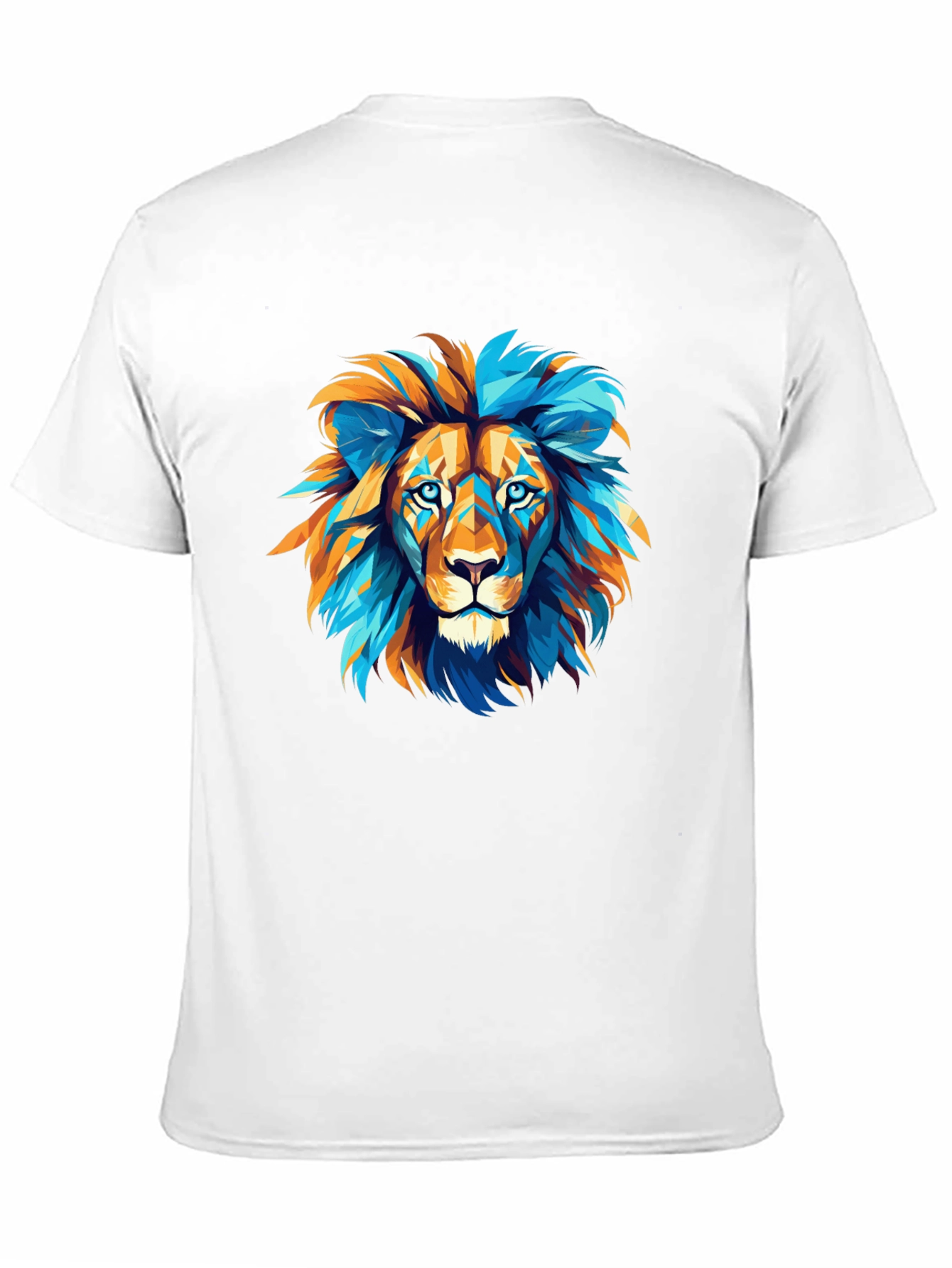 Geometric Lion Graphic Tee - Bold Style