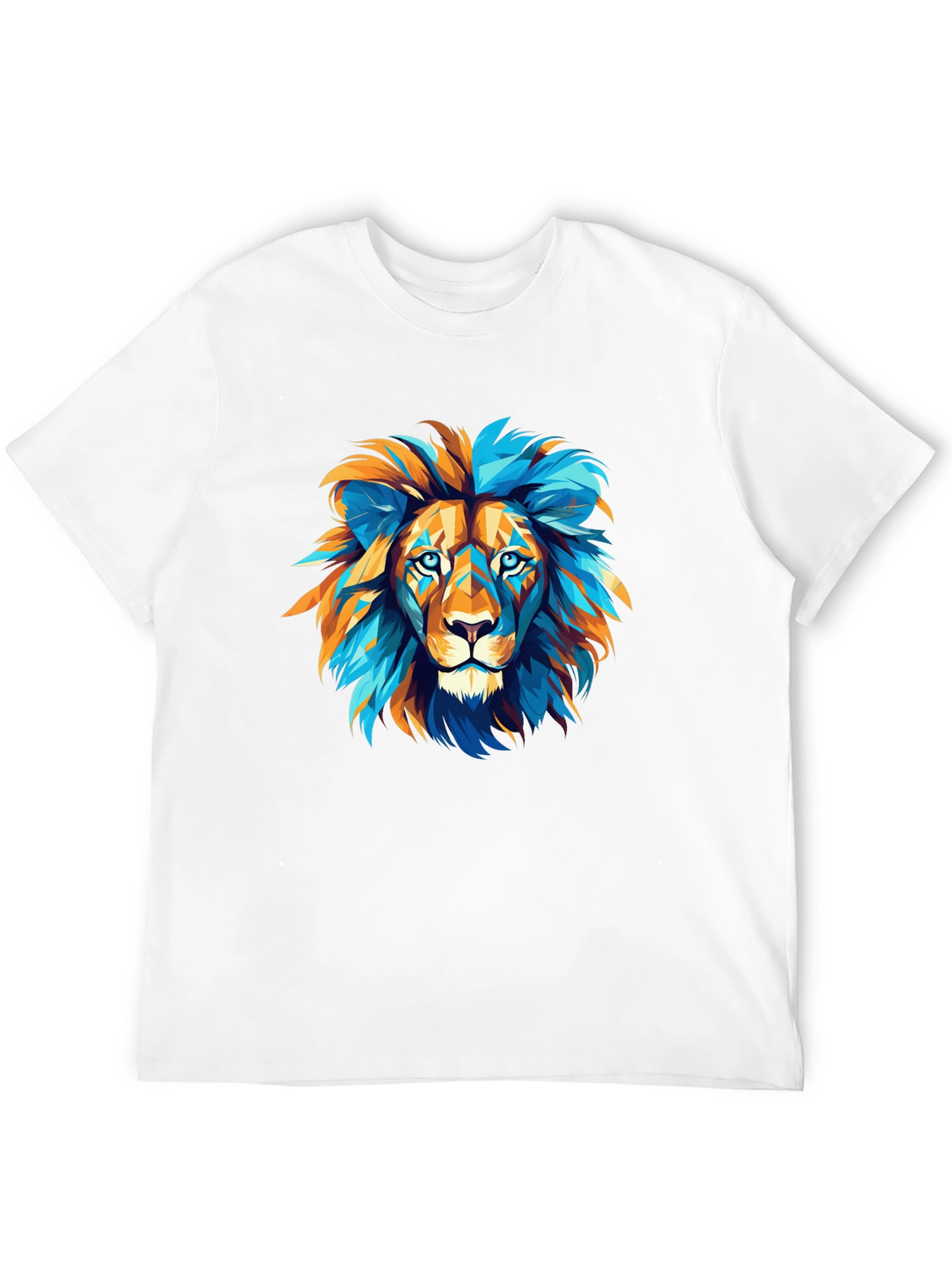 Geometric Lion Graphic Tee - Bold Style
