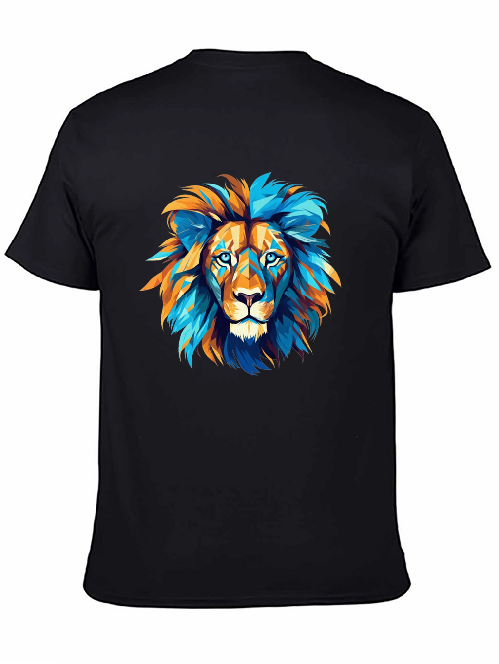 Geometric Lion Graphic Tee - Bold Style