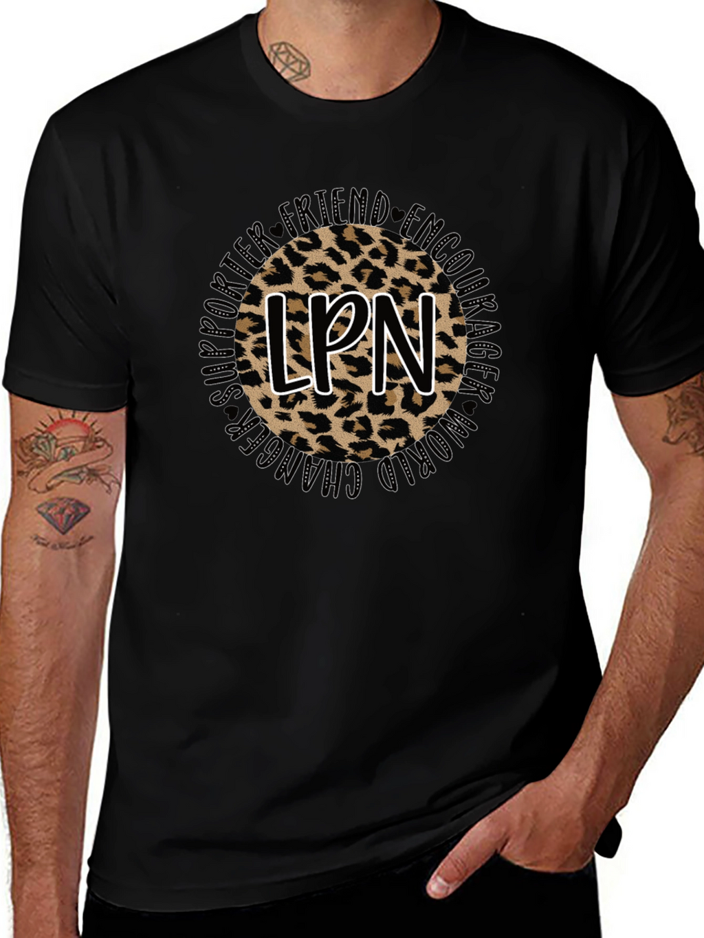 LPN Leopard Print Graphic T-Shirt