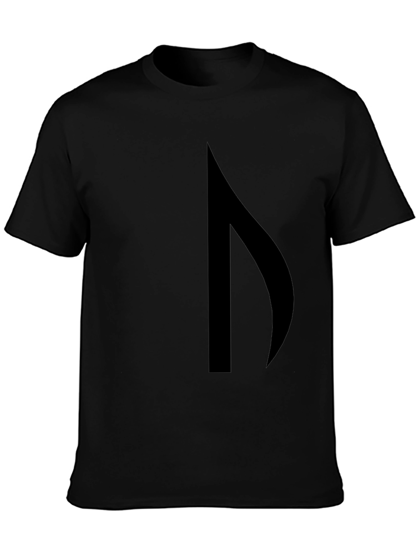 Minimalist Black Rune Graphic Tee - Unisex