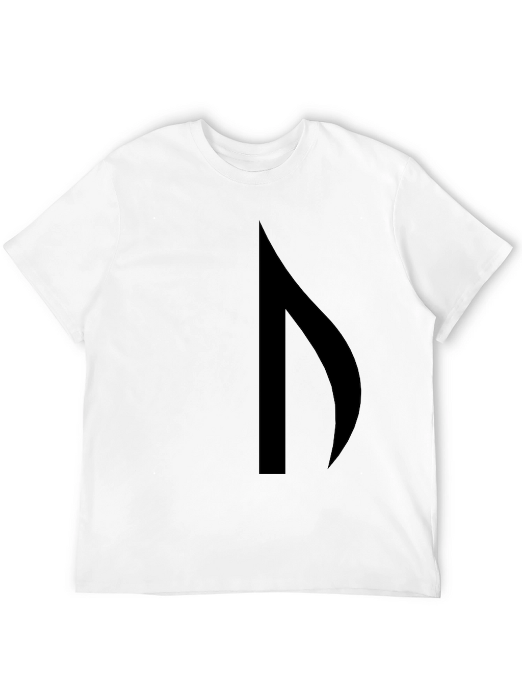 Minimalist Black Rune Graphic Tee - Unisex