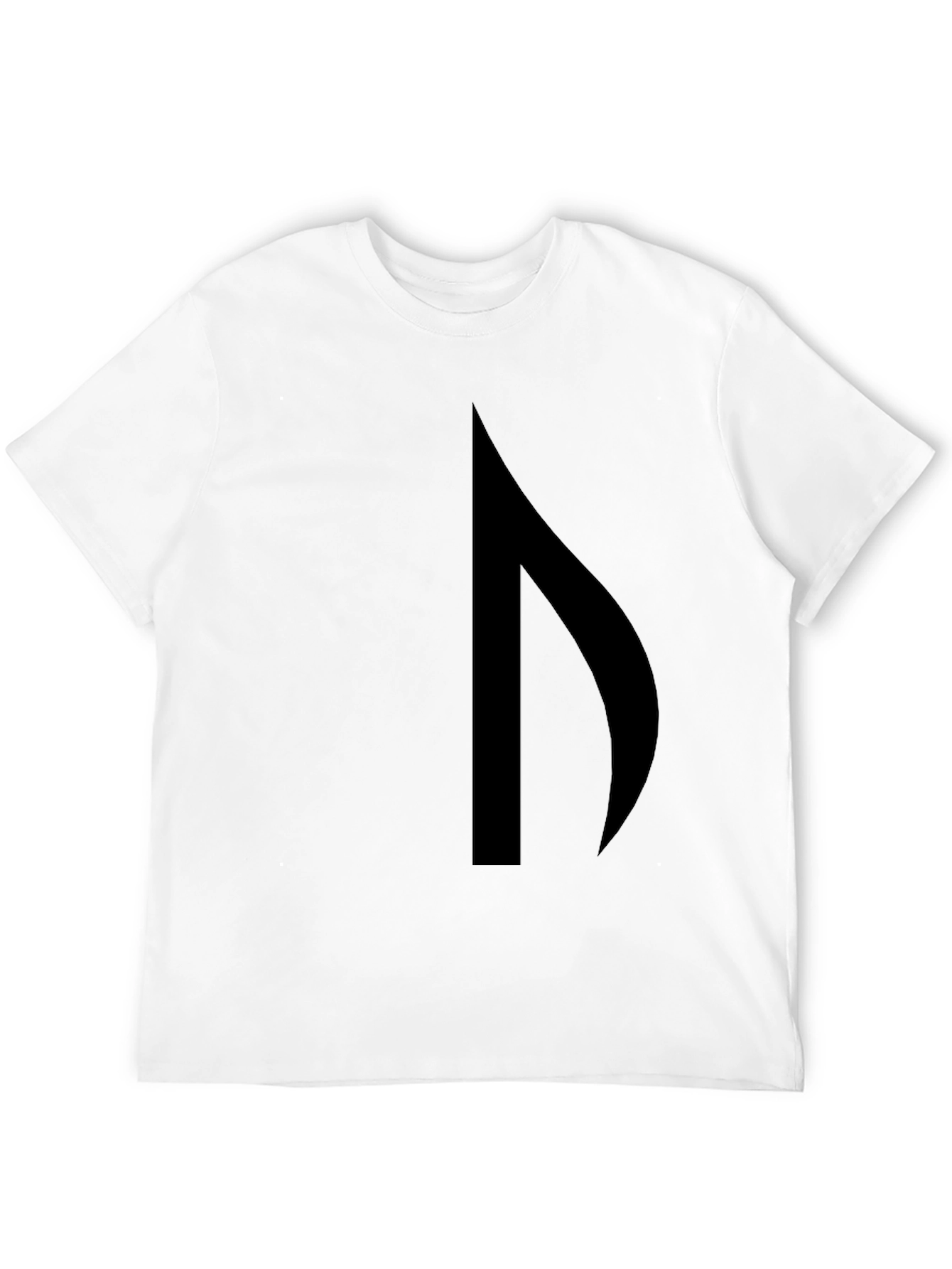 Minimalist Black Rune Graphic Tee - Unisex