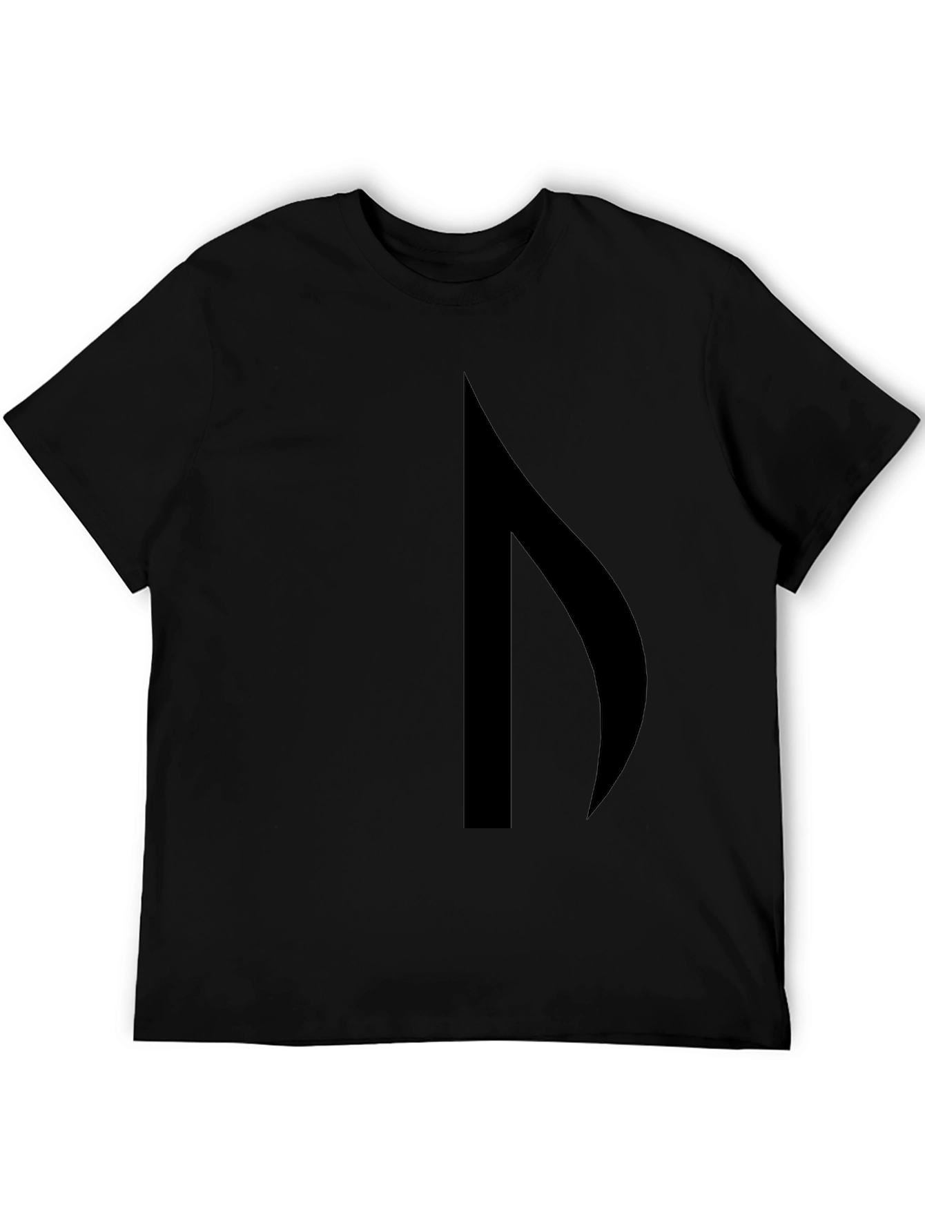 Minimalist Black Rune Graphic Tee - Unisex