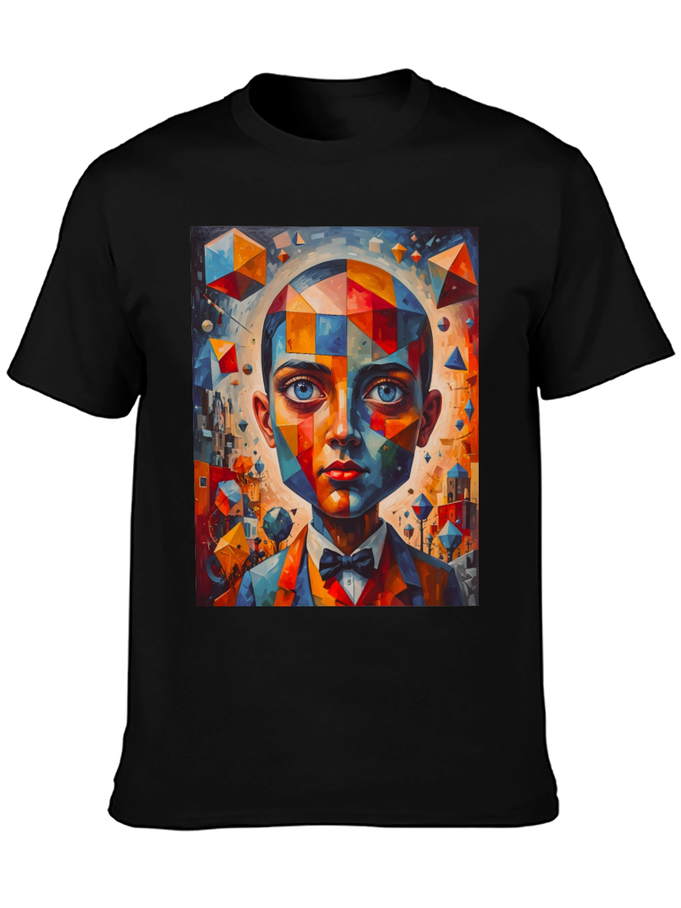 Abstract Geometric Portrait Graphic Tee