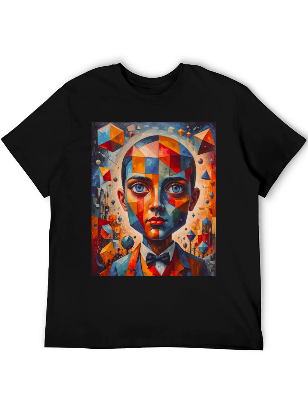 Abstract Geometric Portrait Graphic Tee