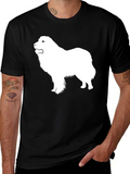Great Pyrenees Dog Silhouette Black T-Shirt