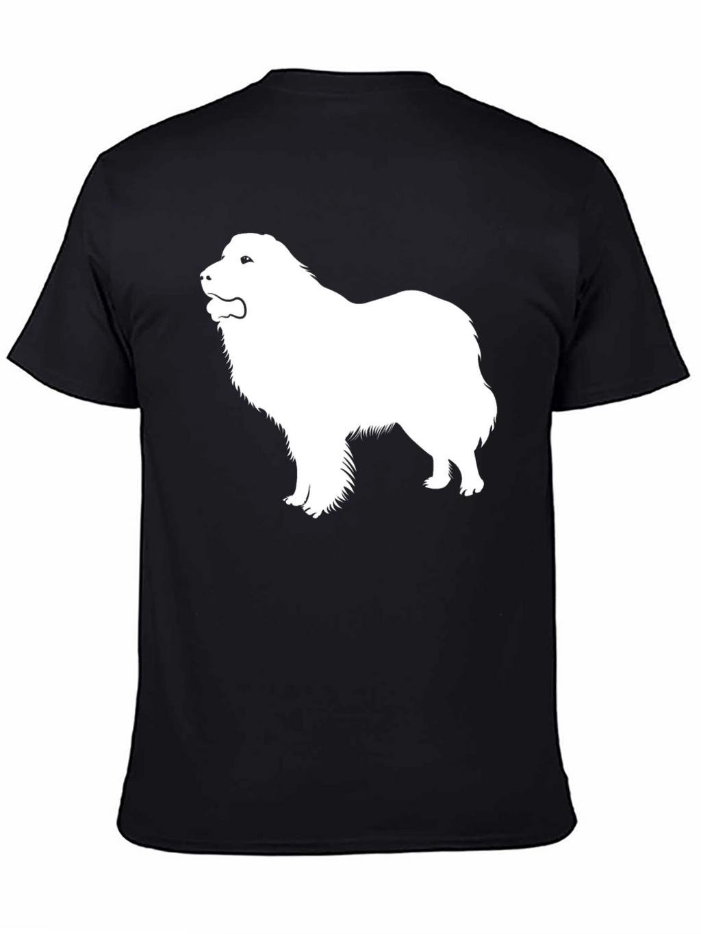Great Pyrenees Dog Silhouette Black T-Shirt