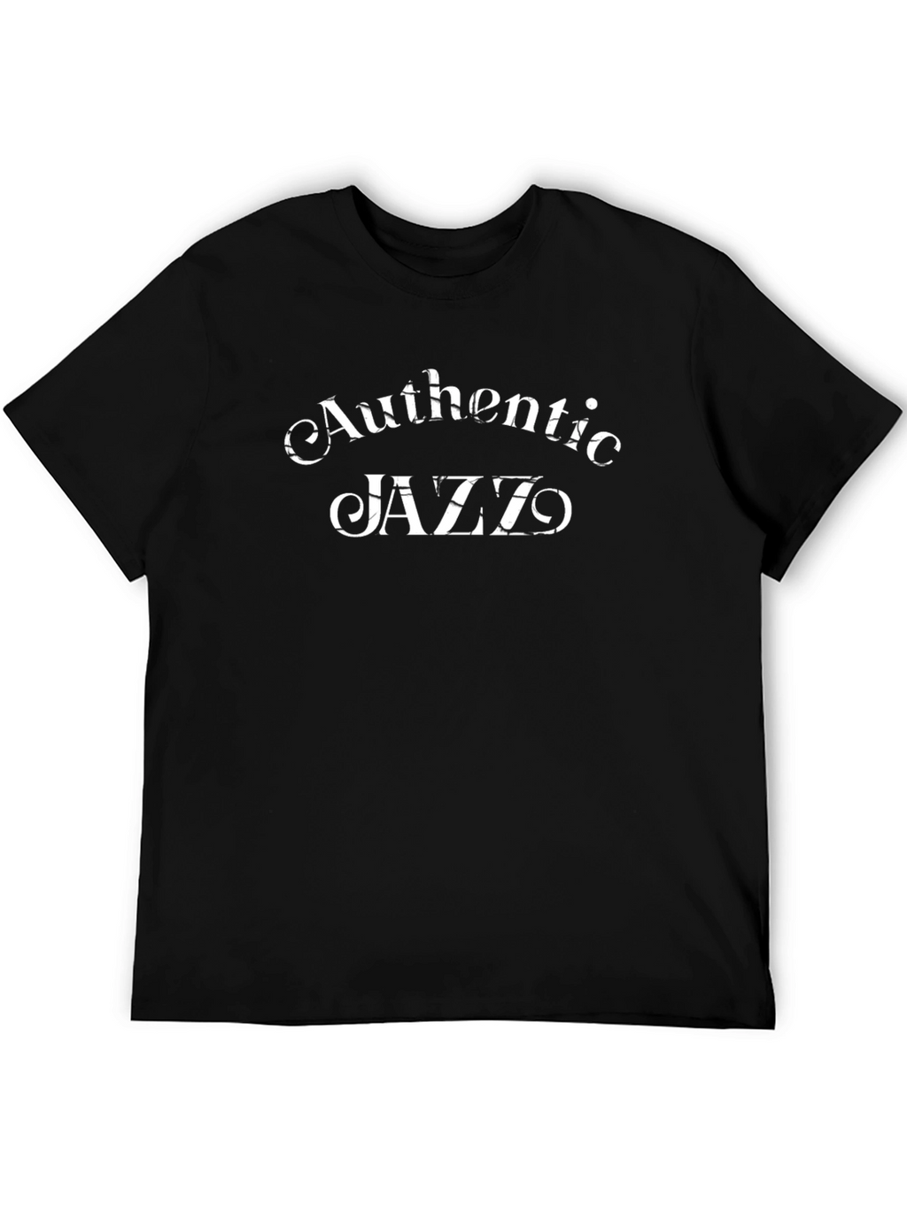 Authentic Jazz Graphic Tee - Stylish Black Cotton T-Shirt