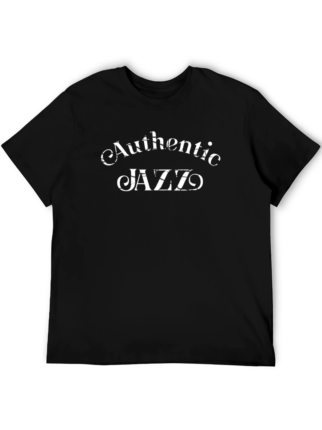 Authentic Jazz Graphic Tee - Stylish Black Cotton T-Shirt