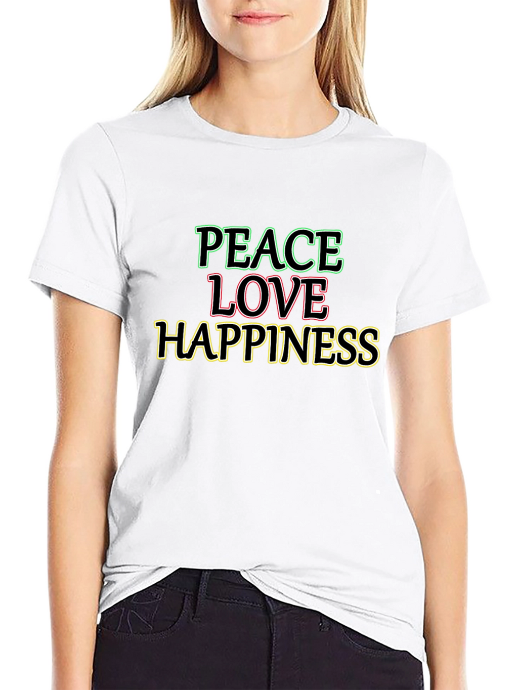 Peace Love Happiness Graphic Tee