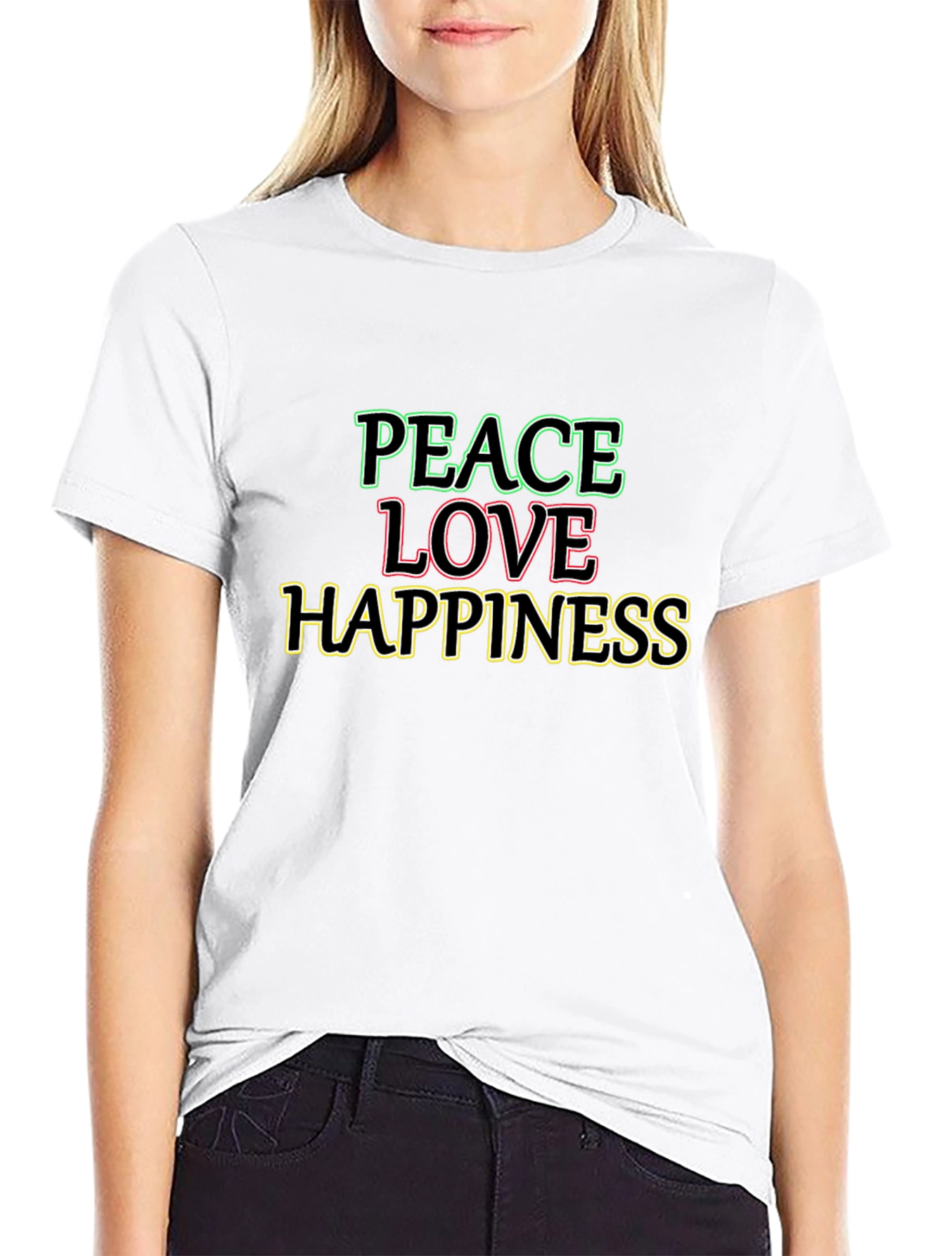 Peace Love Happiness Graphic Tee