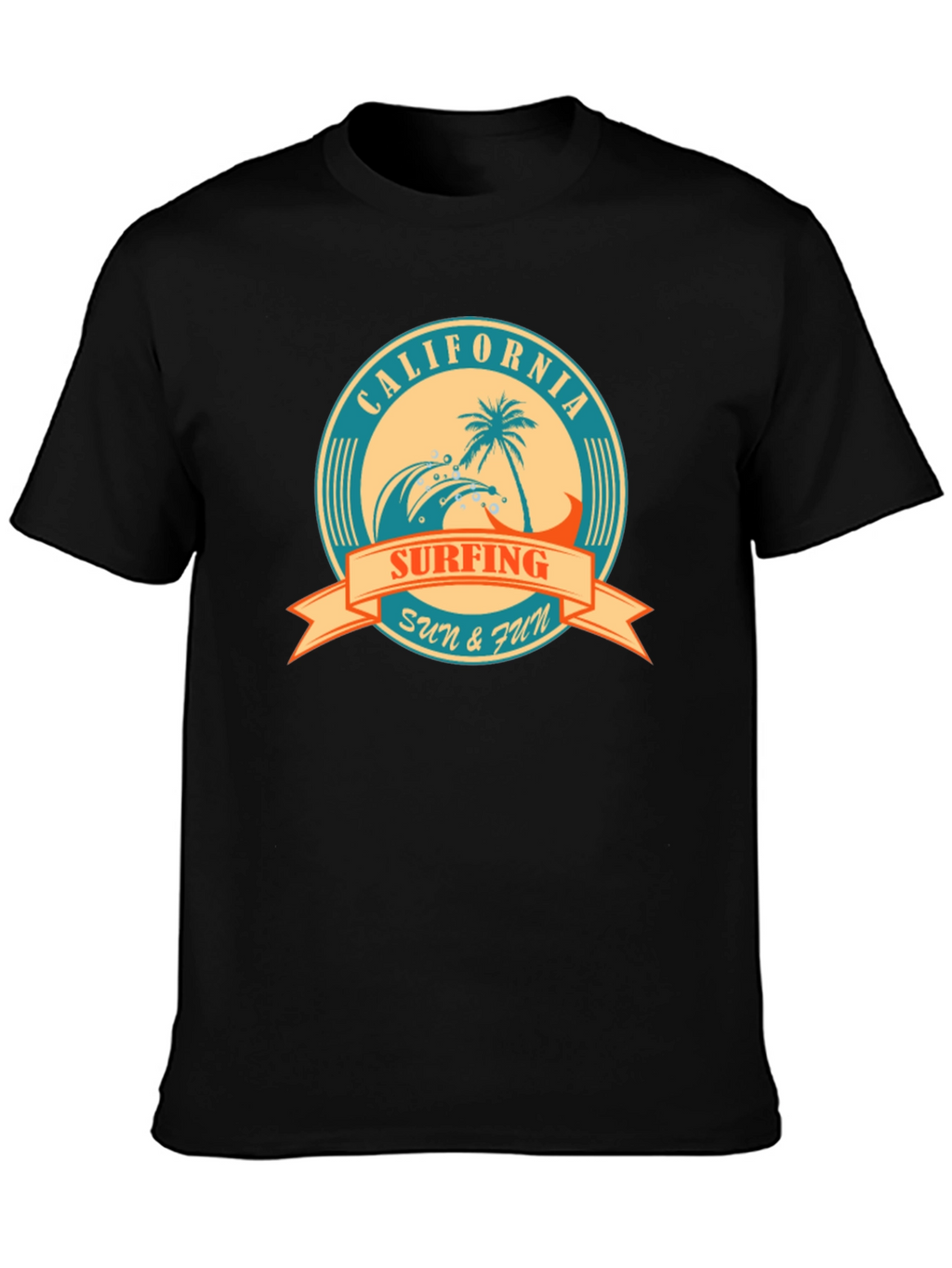 California Surfing Graphic T-Shirt - Sun & Fun