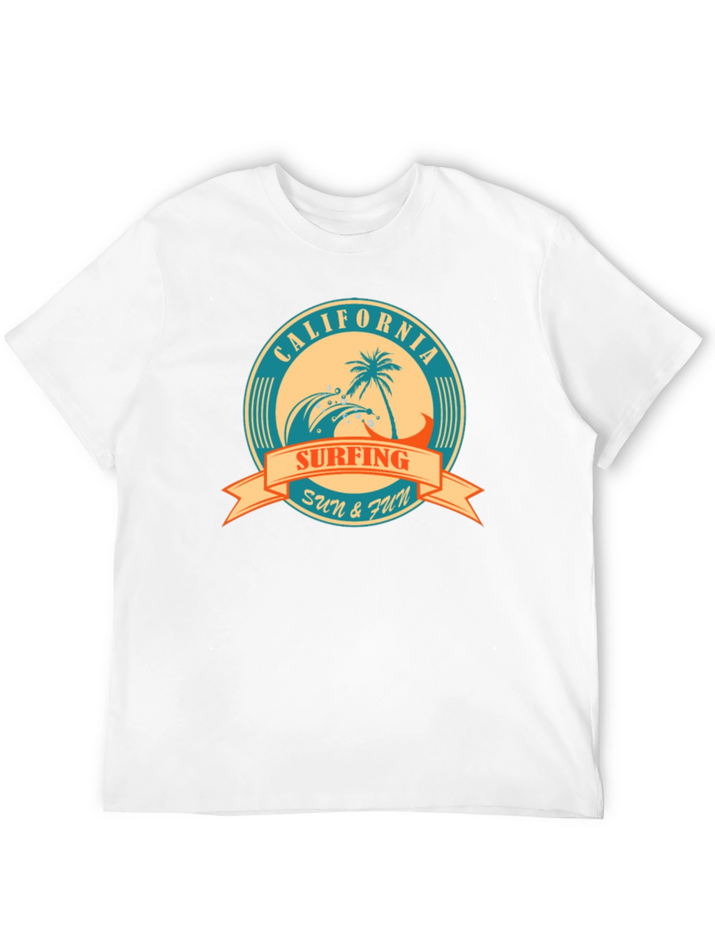 California Surfing Graphic T-Shirt - Sun & Fun