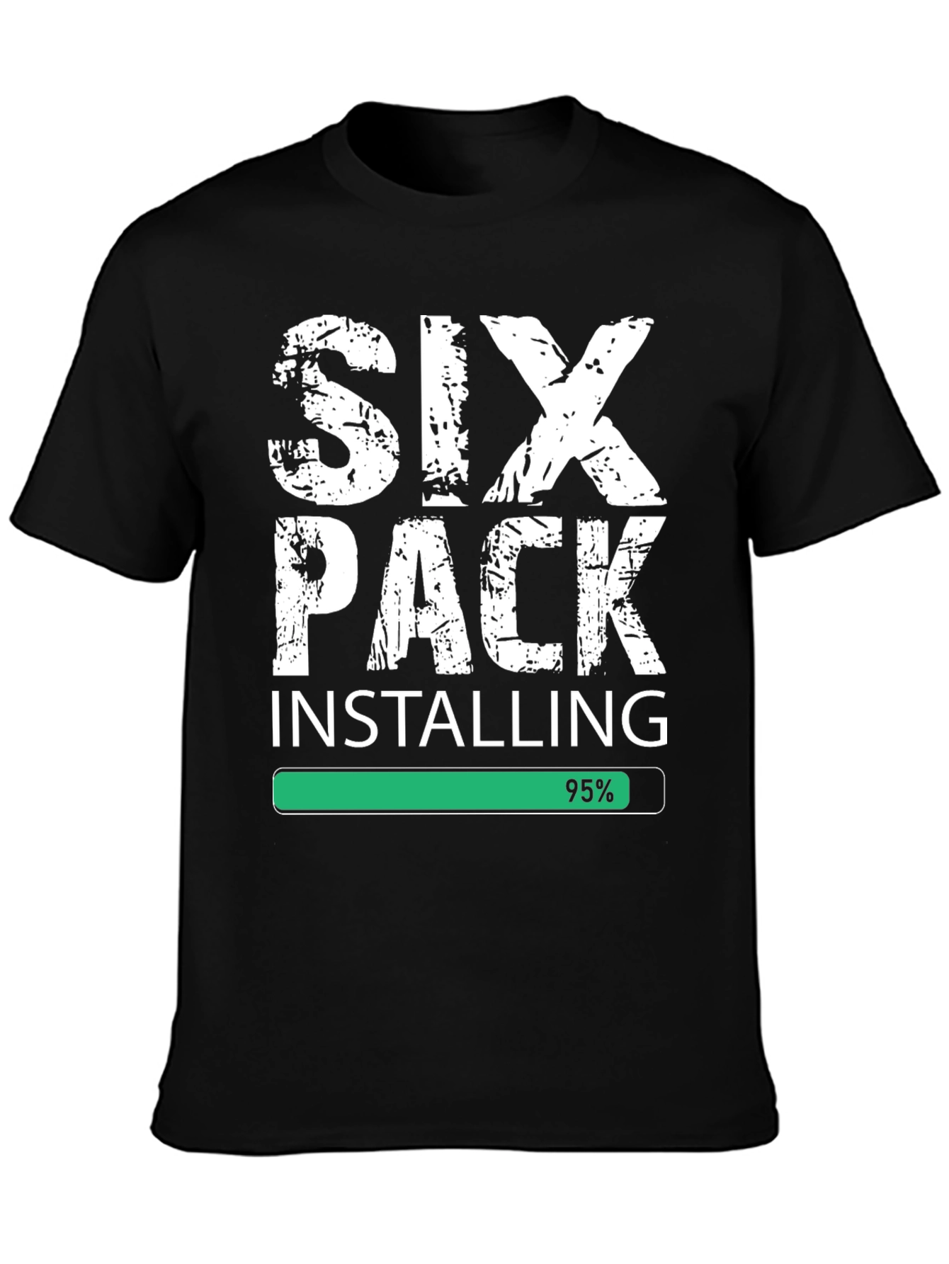 Six Pack Installing Funny Gym T-Shirt