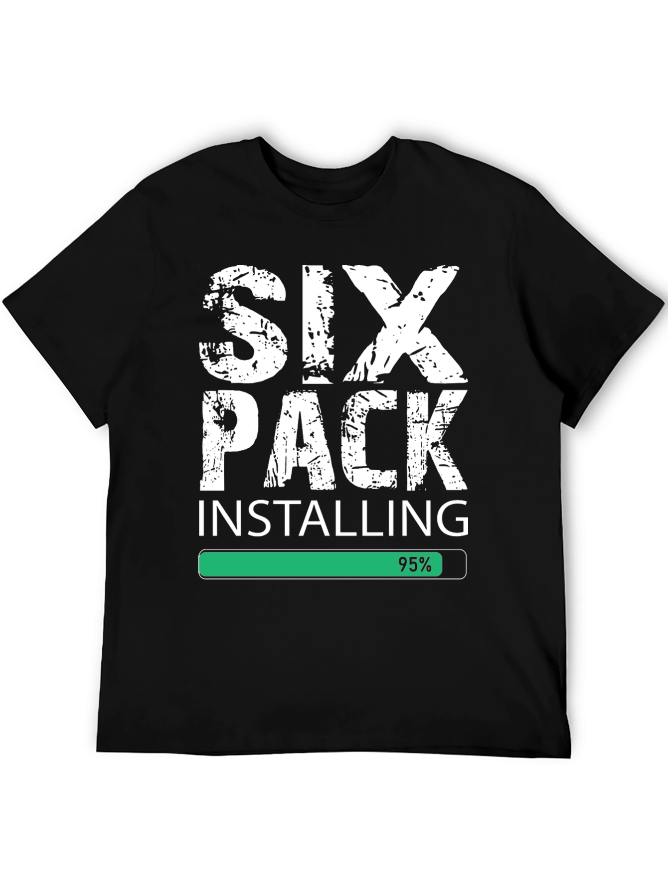 Six Pack Installing Funny Gym T-Shirt