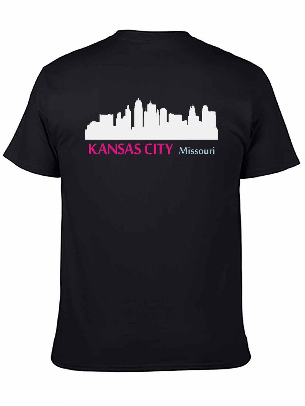 Kansas City Missouri Skyline Graphic Tee - Black