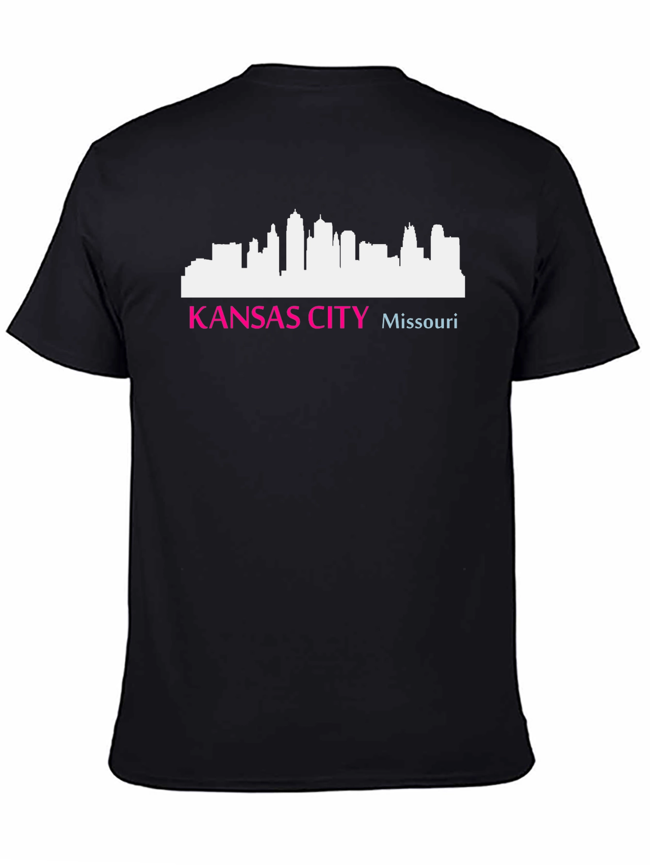Kansas City Missouri Skyline Graphic Tee - Black