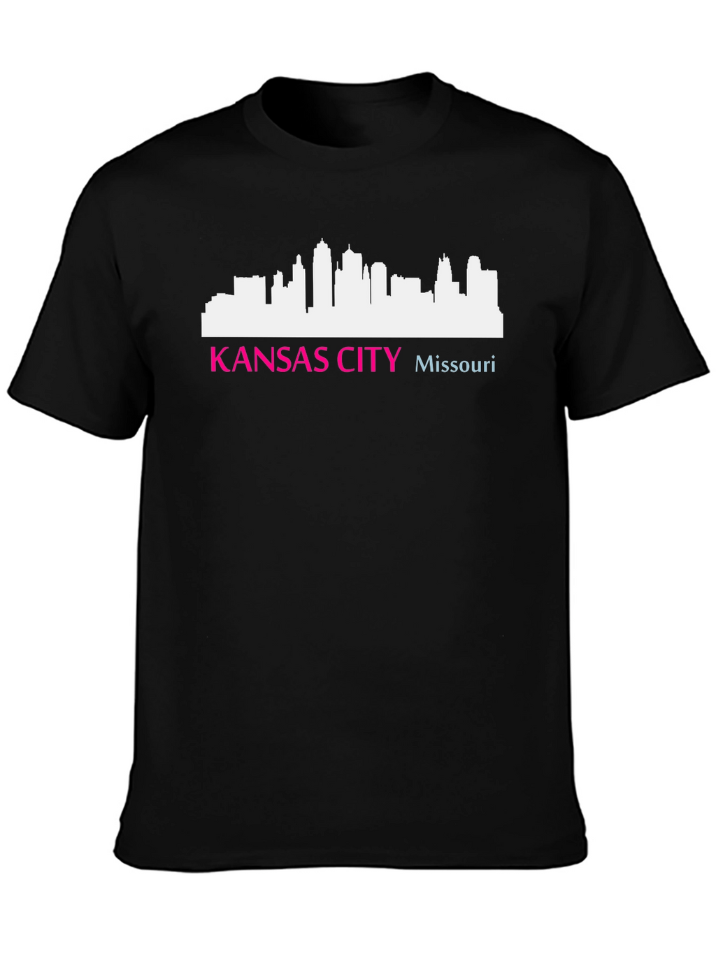 Kansas City Missouri Skyline Graphic Tee - Black