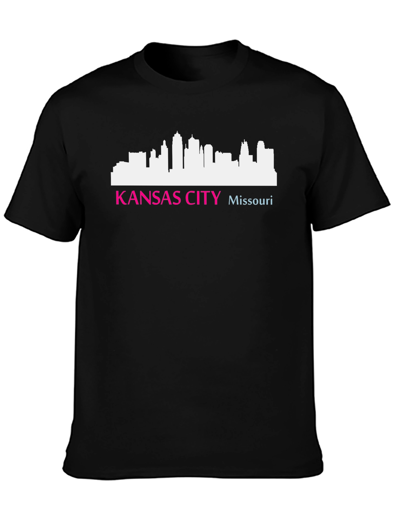 Kansas City Missouri Skyline Graphic Tee - Black