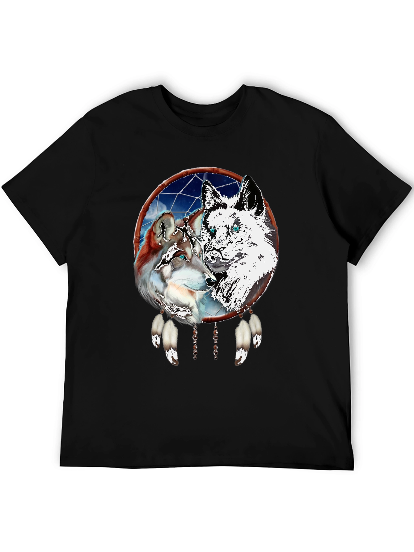 Wolf Dream Catcher Graphic Tee